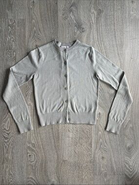 H&M Sage Green Women's Button Up Fitted Cardigan Sweater